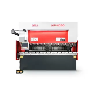 奥斯玛HP-11030液压数控折弯机正面实拍，展示工业级钣金加工设备液压动力系统与CNC数控集成方案，诠释高端金属成型领域高效能精密制造解决方案